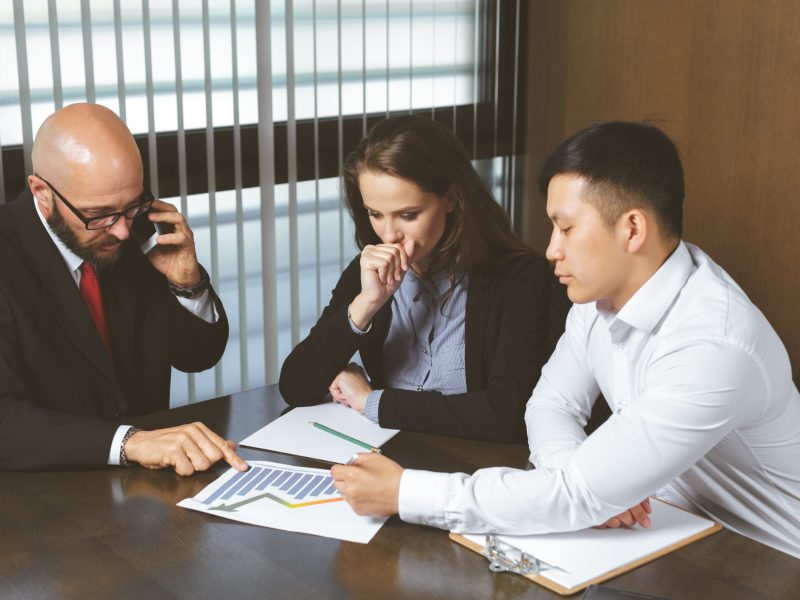 Business people in modern office